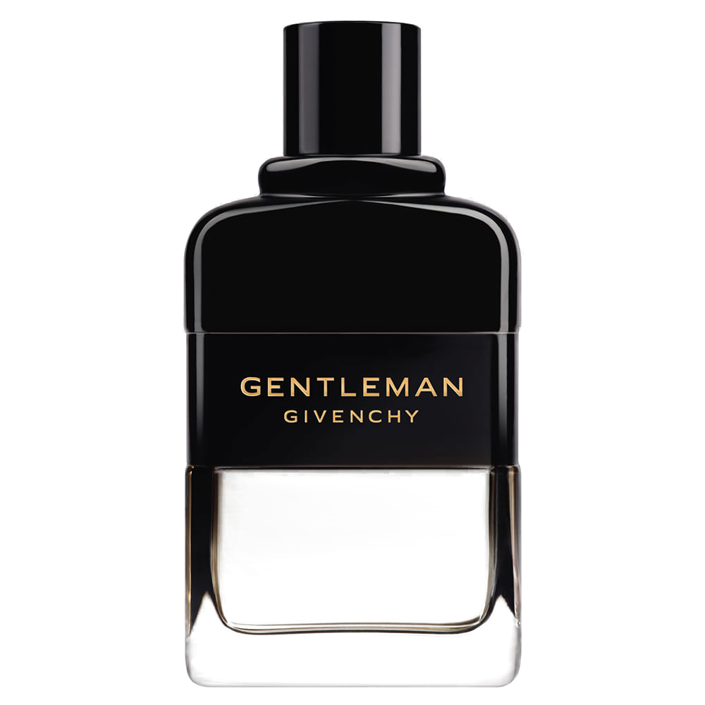 Detalhe da tampa metálica do Givenchy Gentleman Society Réserve Privée: acabamento dourado escovado