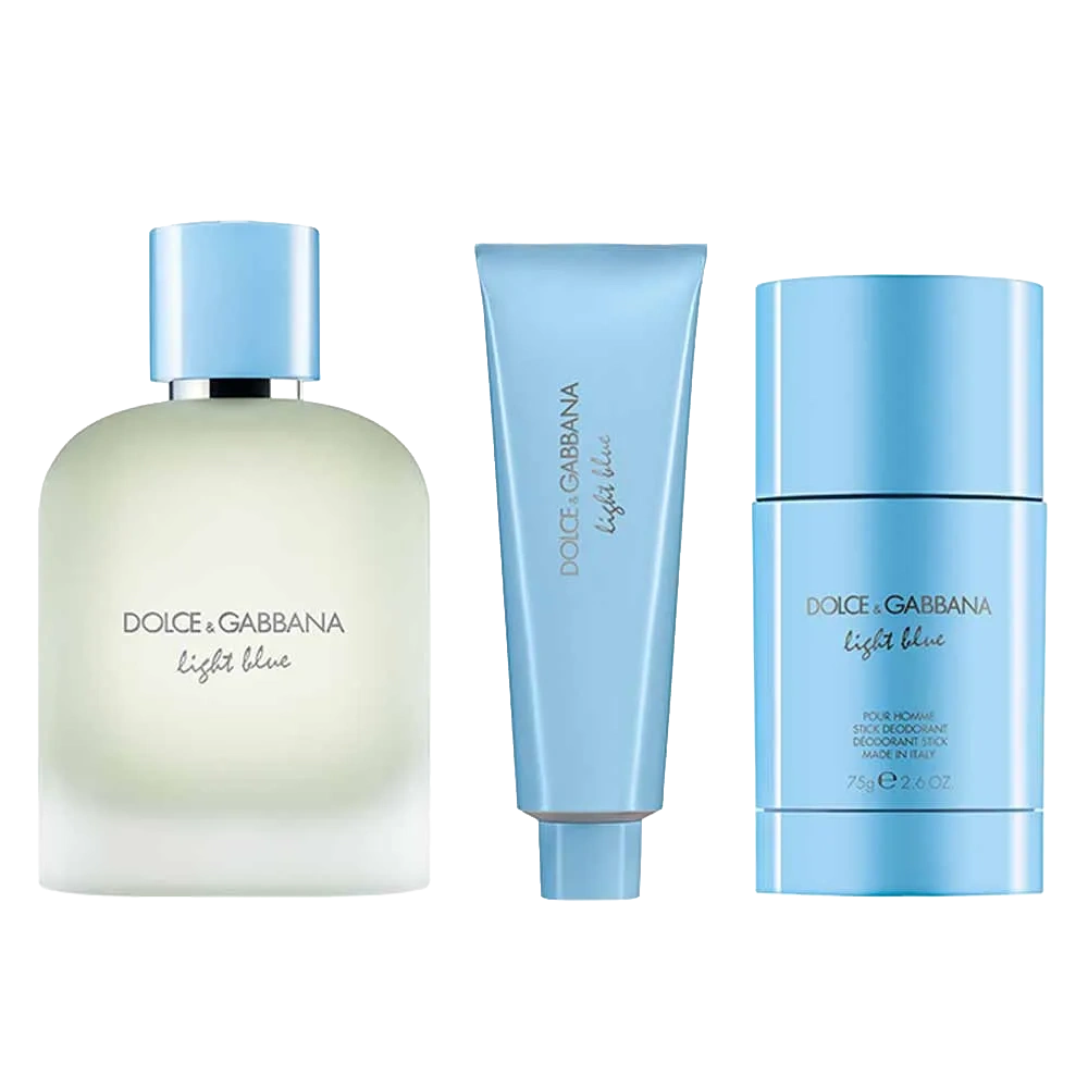 DG KIT LIGHT BLUE EDT 100ML+SG50ML+DEO75